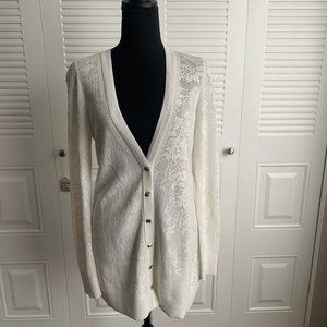 White House Black Market Lacy Cardigan